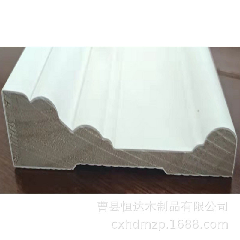 出口批发实木质家装建材用口线平板线条桐木踢脚线多层涂泥门套线