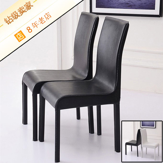 特价时尚简约皮餐椅黑白可选