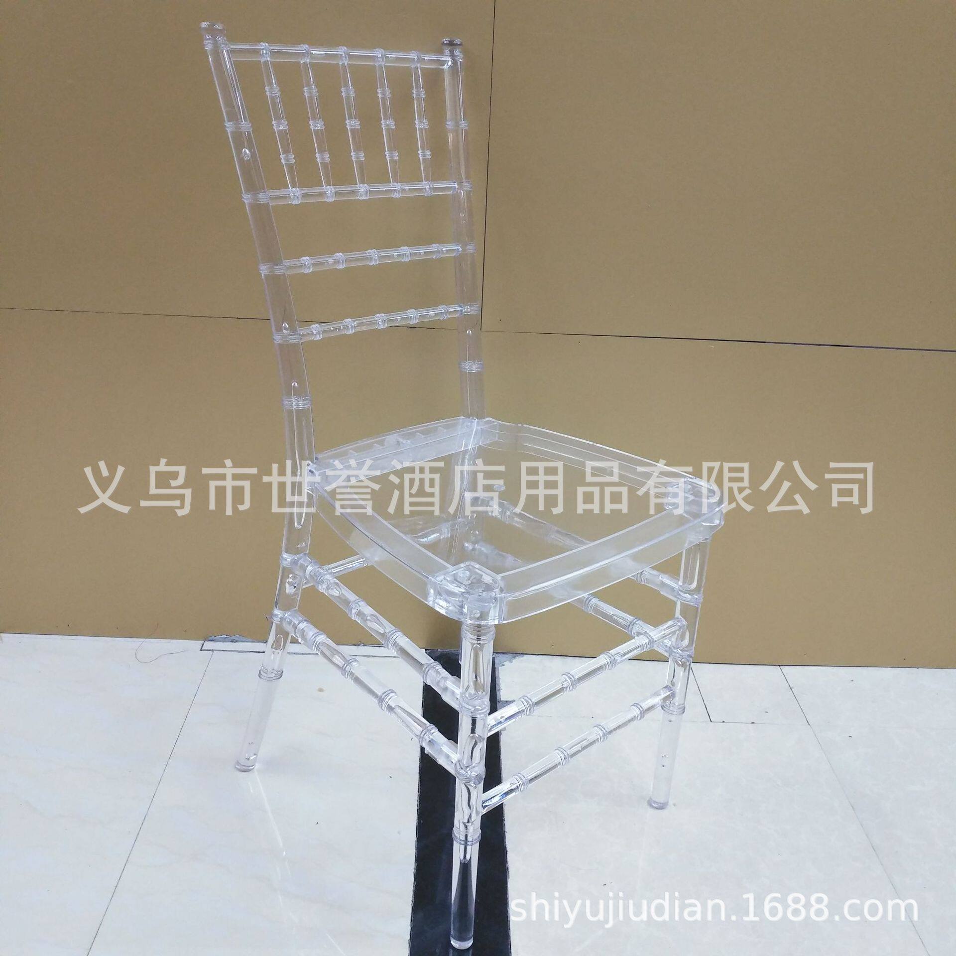 上海外贸亚克力透明竹节椅 酒店户外婚礼水晶椅出口婚庆派对餐椅