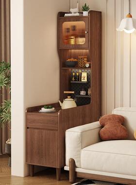 fLE实木沙发边柜客厅家用边几侧边柜夹缝收纳柜储物柜窄型高柜置