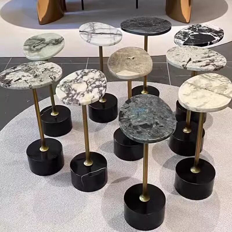 新款北欧轻奢大理石设计师边几