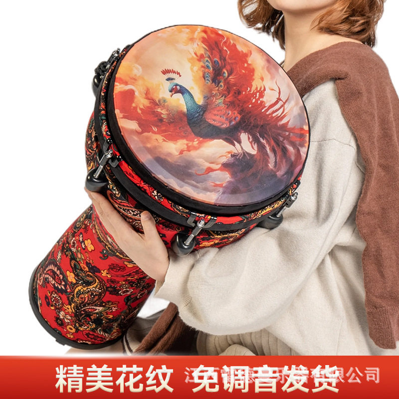 中老年成人非洲鼓标准12寸专业演奏级手鼓丽江打击乐器轻质手鼓