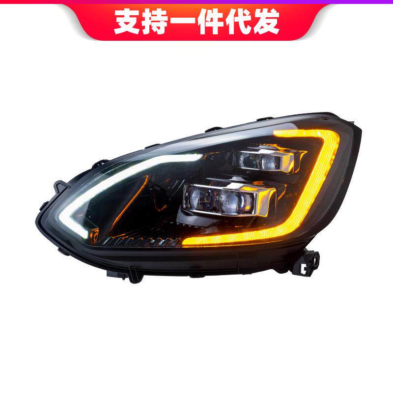 适用于2021款飞度改装LED大灯高配款透镜大灯led日行灯流光转向灯