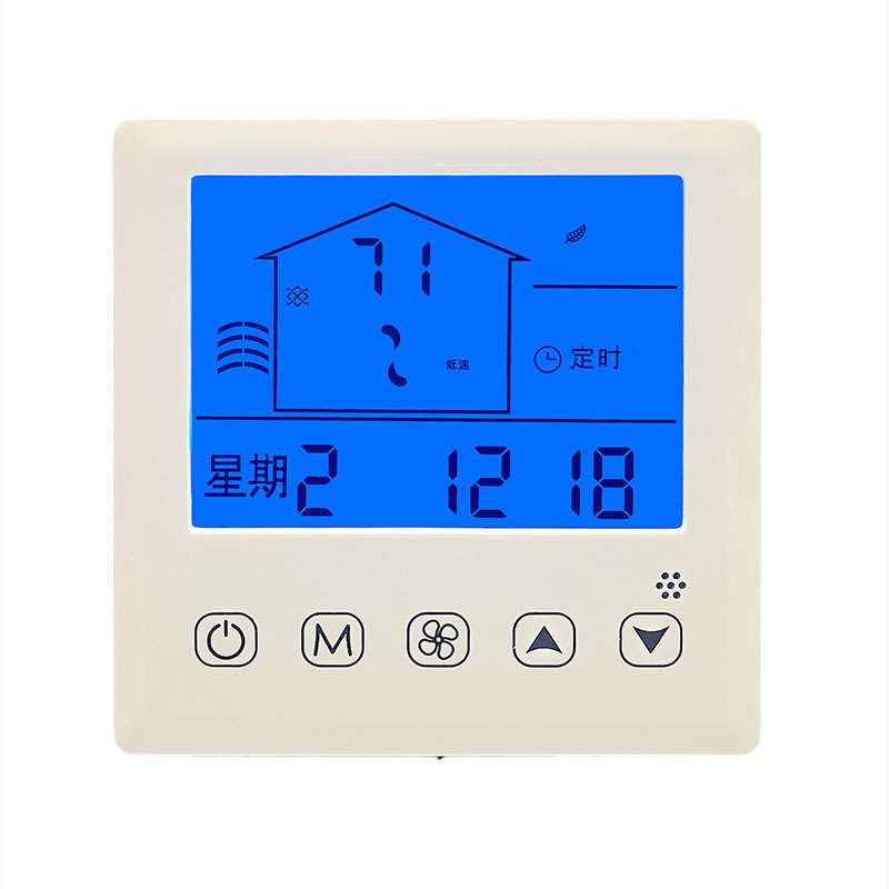 触摸理新风控制器温湿度检测控制器新风系统安装面板开关