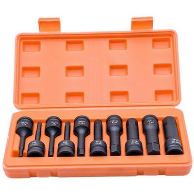 1/2旋具套筒10PCS风炮内六角套筒梅花气动旋具套筒HMT系列10件