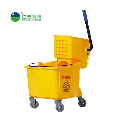 白云榨水车AF08079单桶榨水车家用挤水桶酒店保洁榨水车24L