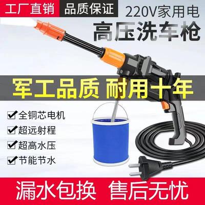 220V插电水枪便携式家用高压清洗机高压洗车机洗车器水枪