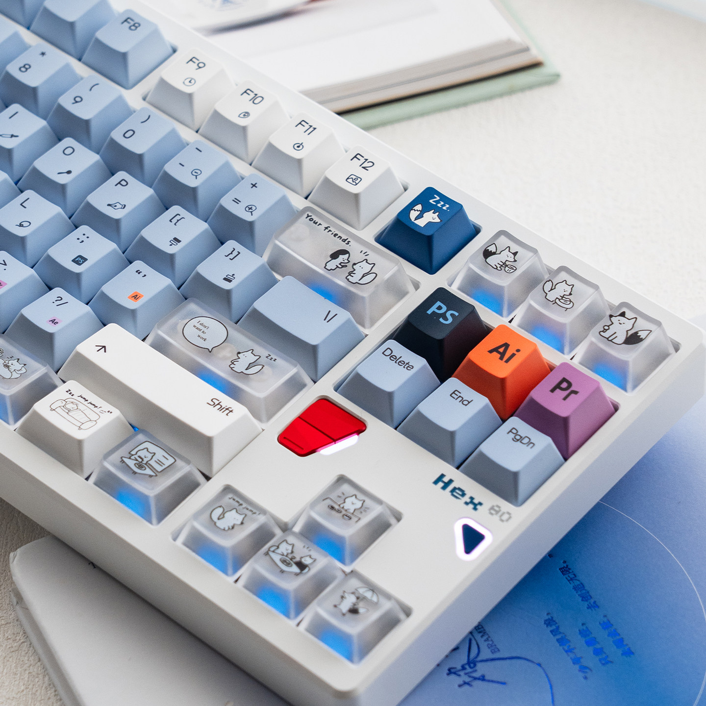 原厂职场牛马狐键帽PBT+PC大全套