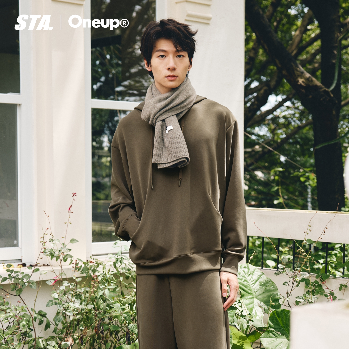 STA联名家居连帽卫衣长裤套装