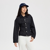 Oneup美式 复古收腰水洗牛仔衬衫 外套潮重磅显瘦休闲女士夹克