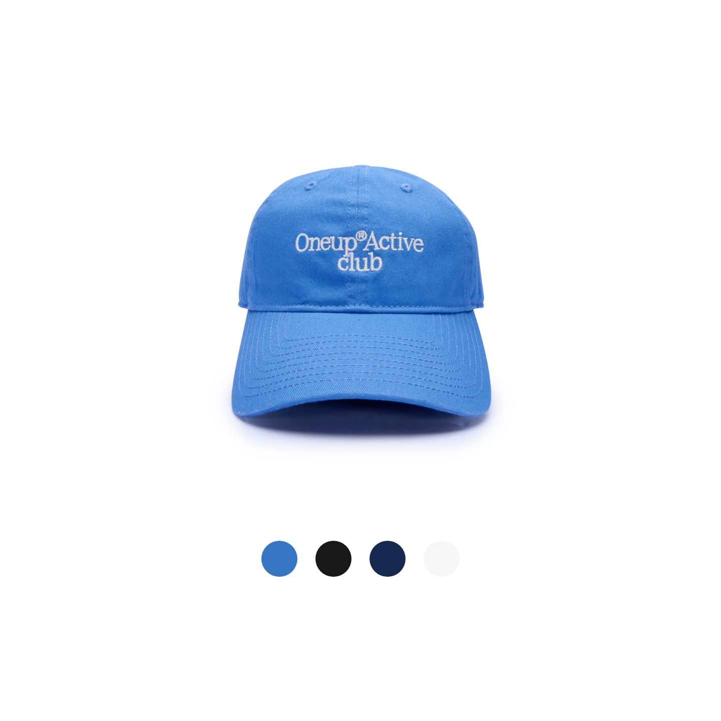 Oneup复古斜纹棒球帽美式休闲刺绣黑色遮阳百搭鸭舌帽子男女同款