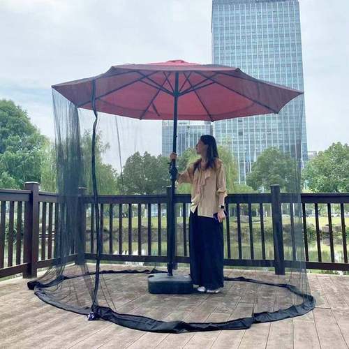 户外伞蚊帐带拉链不含伞防蚊注水防风便携款庭院遮阳伞蚊帐易安装