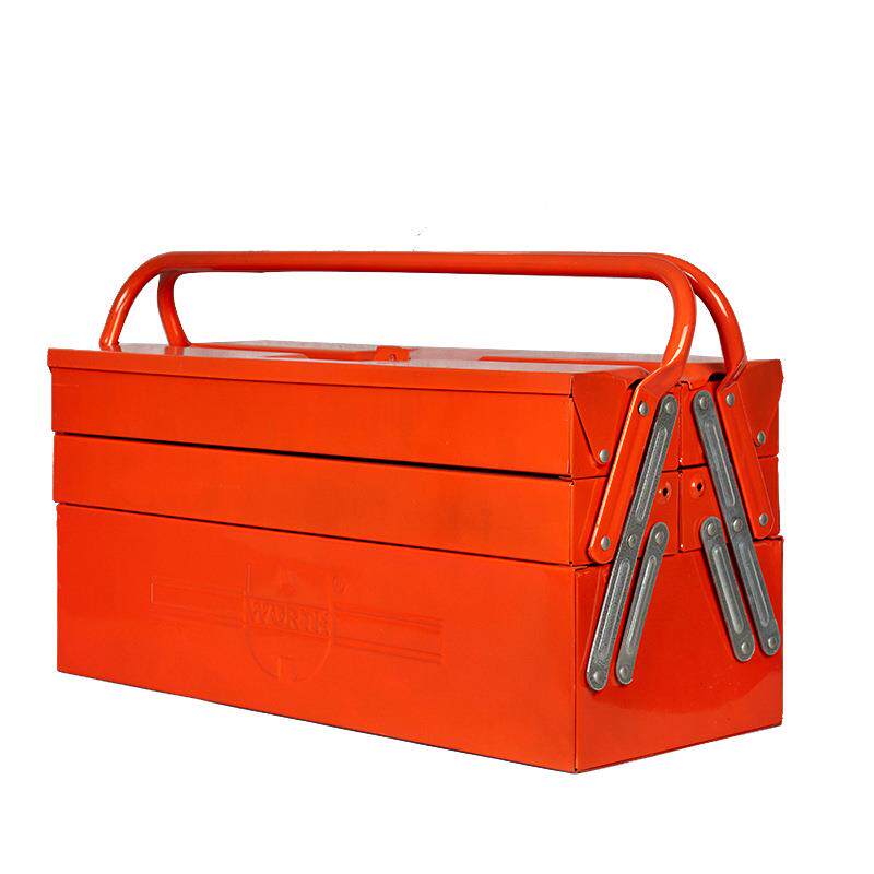 双开三层加厚多用途铁质收纳盒双手柄工具盒家用汽修整理工具箱