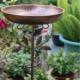 饰美式 花盆铁艺装 饰喂户外花园装 树叶洗澡盆复古水鸟类喂食