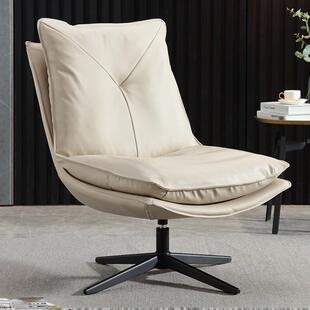 意式轻奢会客民宿旋转单人沙发可拆卸客厅阳台高级感单人沙发椅