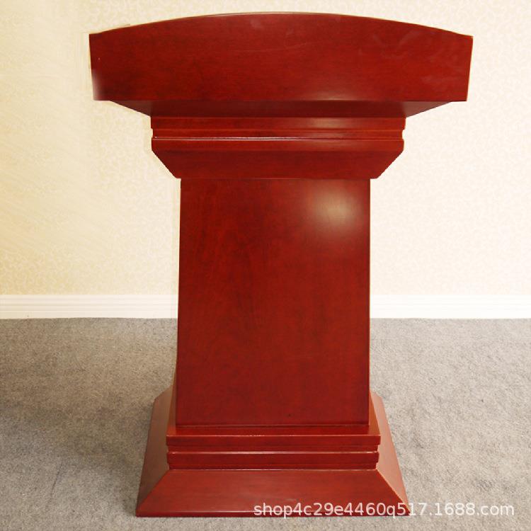 汉果木质演讲台发言台餐厅接待台会议室站台主持司仪教师台咨客桌