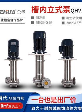 五金塑胶电镀涂装喷淋塔脱硫塔高温强碱防腐不锈钢立式槽内液下泵