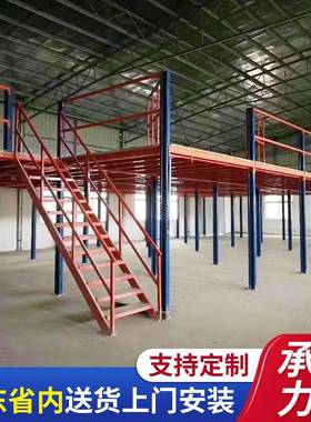 货架阁楼仓储重型仓办公阁楼多层复式隔层钢结构可拆卸仓储架