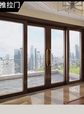 阳台重型推拉门厨房客厅钛镁铝合金玻璃移门别墅室外断桥铝隔断门