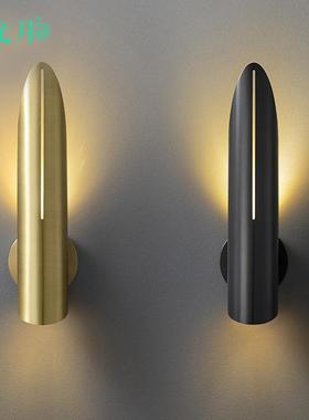 北欧极简床头壁灯现代简约过道走廊楼梯墙灯创意客厅背景LED灯具