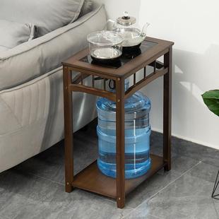沙发边几茶台茶桌边柜小茶几小桌子实木客厅煮茶烧水架泡茶水柜子