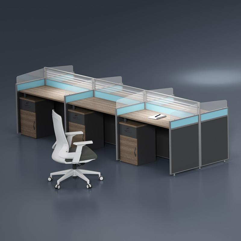 简约卡座屏风办公桌组合职员财务卡位办公电脑工位桌现货可