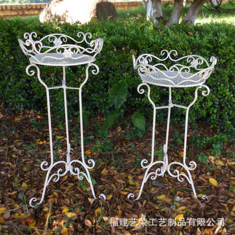 欧式复古阳台花架多层铁艺展示架花园室内户外花盆架落地式置物架