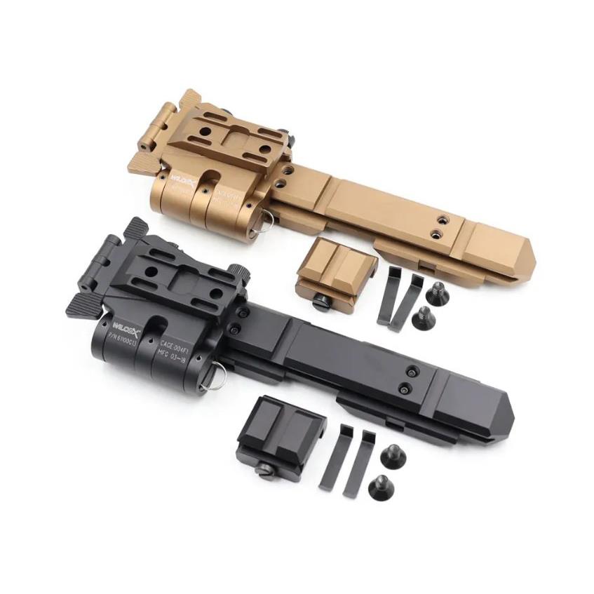 右侧翻转G33G23增倍镜侧翻快拆底座兼容20mm轨道。