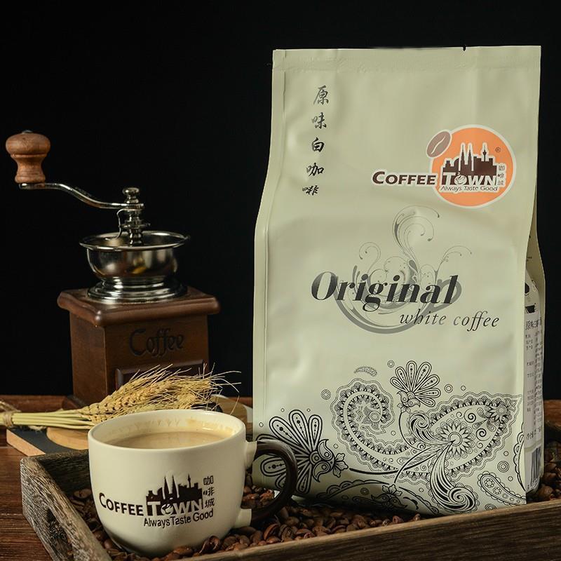 无植脂末无蔗糖白咖啡马来西亚原装进口原味特浓速溶即溶咖啡粉