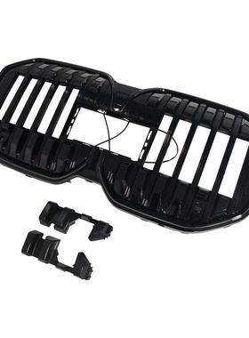 适用23-25款款7系G70带灯LED款亮黑单线中网替换安装款PC材质