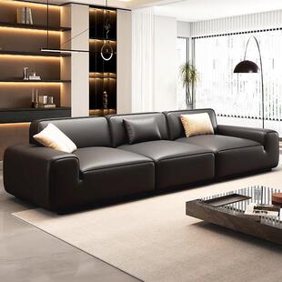 全真皮大黑牛沙发头层皮夏图时增仰望亚岛传承野牛全青皮客厅沙发
