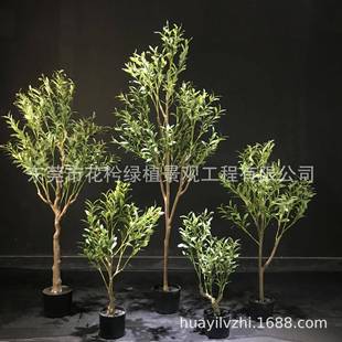 仿真橄榄树绿植盆景大型植物假盆栽树北欧落地室内装饰摆件
