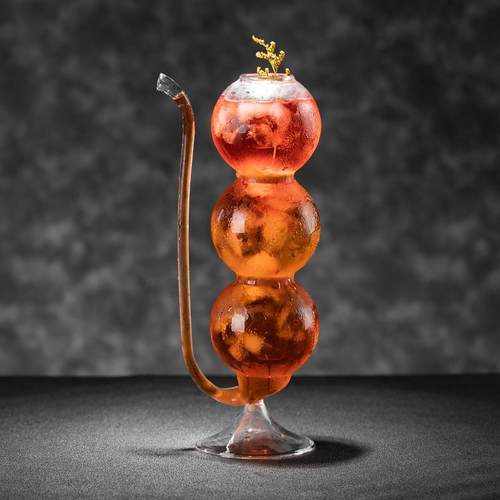 冰糖葫芦鸡尾酒杯高脚创意酒杯长饮高球杯长岛冰茶杯酒吧吸管杯子