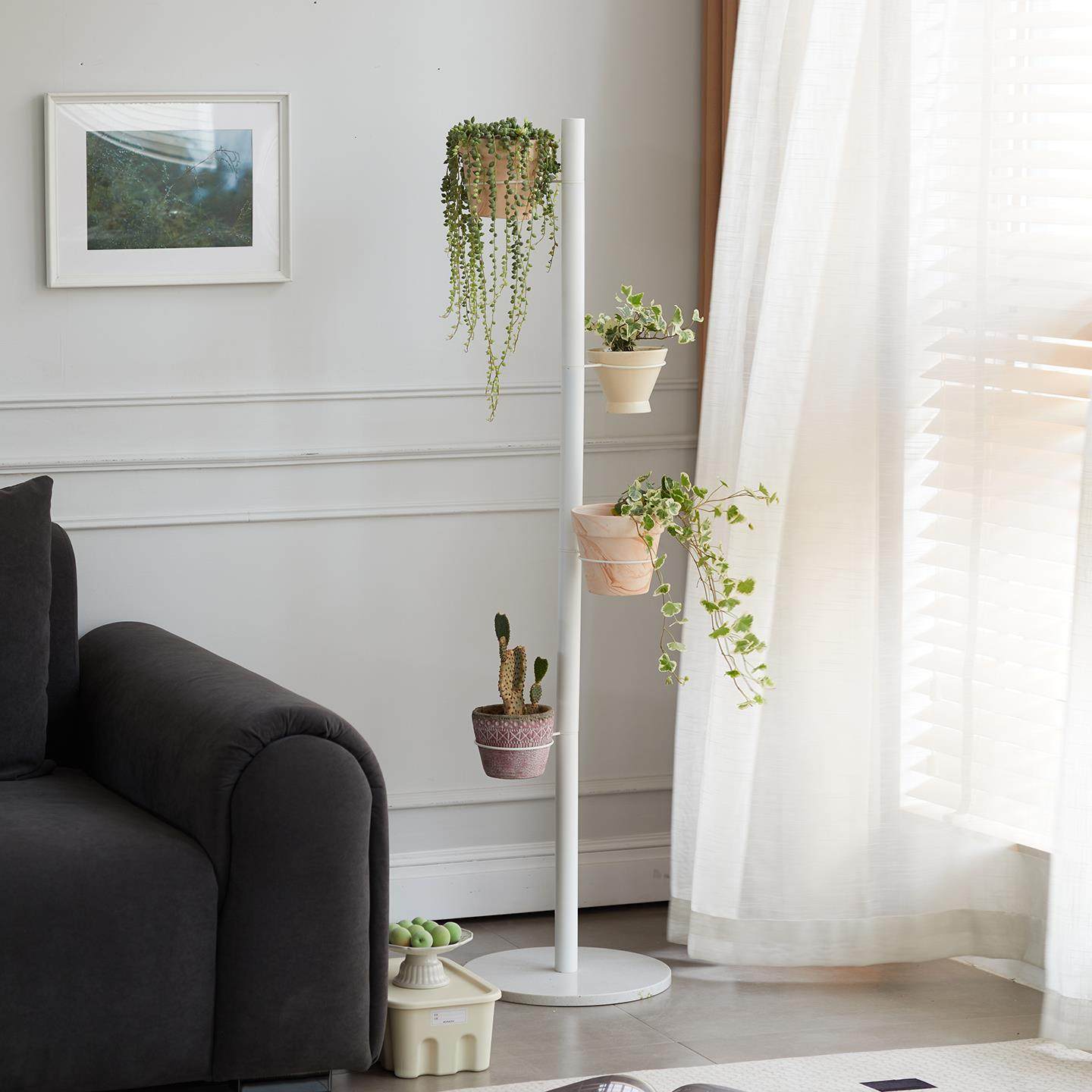 花架客厅落地式阳台日式多层花盆托架室内铁艺绿萝吊篮绿植盆栽架