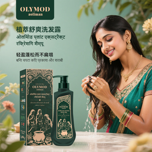 印度阿育吠陀OLYMOD进口洗发水原装正品澳莉曼洗发水控油600ml*瓶