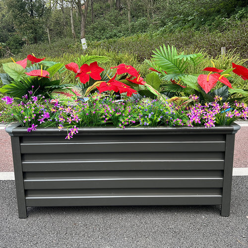 户外铝合金花箱市政庭院花槽花盆