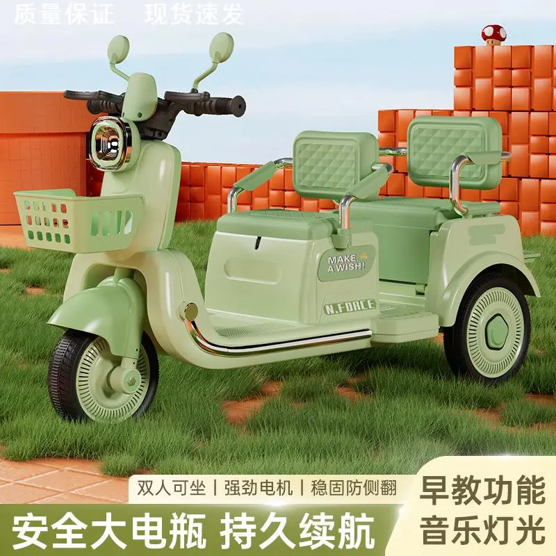 大人小孩一起坐的车儿童电动摩托