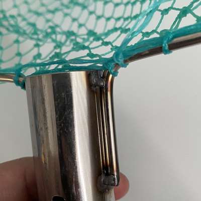 不锈钢网头实心圈捞虾捞鱼1cm网眼渔具捞网螃蟹海鲜水产鱼网平头