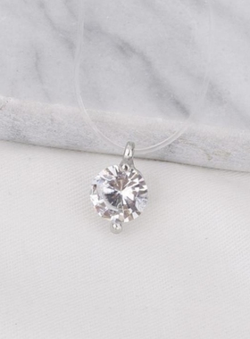 Fashion Elegant Dazzling Zircon Necklace Simple Pendant Neck