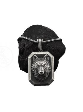 。Wolf personality werewolf mens hangtag Necklace Vintage c