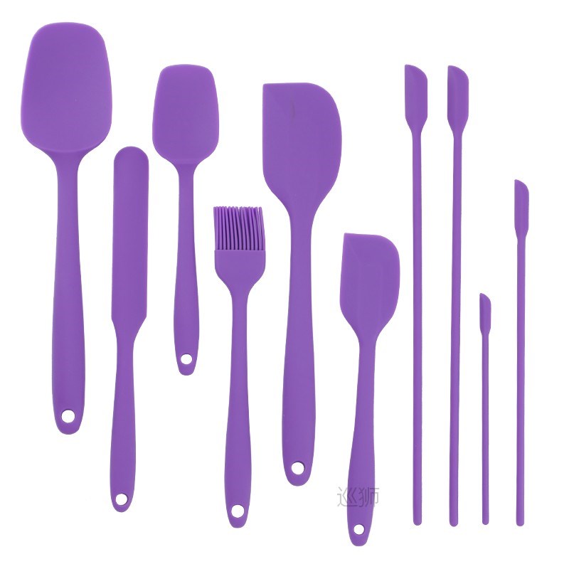 10PCS Silicone Spatula Kitchenware Baking Spatula Set Silico