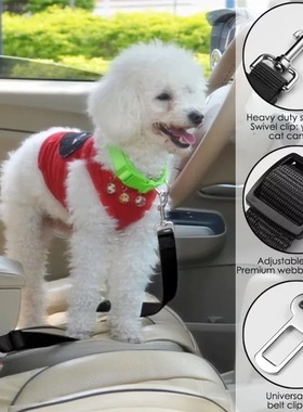 Dog Collar Car Seat Belt For Accessories Goods Animals Adjus