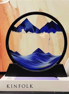 【升级版12英寸】流沙摆件卧室家居装饰办公轻奢解压