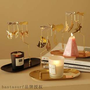 Tray rotating Candlestick aromatherapy candle romantic walk