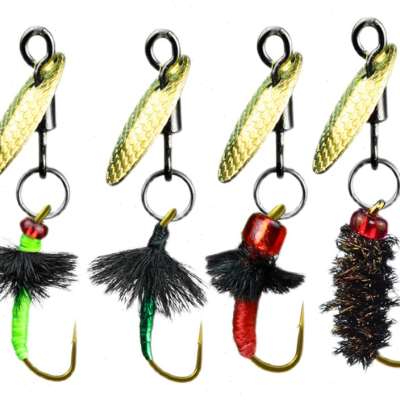 改装飞旋不伤线瓜子亮片毒蚊飞蝇钩绑好套装微物路亚饵马口罗非白