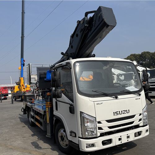 出口蓝牌C证 高空作业车 22-33米直臂式路灯维修车  树枝修剪车