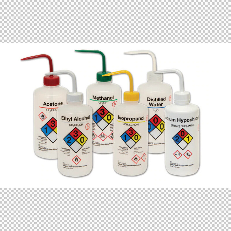 2425-0505Nalgene耐洁500ml易认安全洗瓶LDPE蒸馏水天然瓶盖