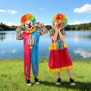 狂欢节儿童演出服万圣节小丑服装角色扮演cos服派对服饰舞台表演