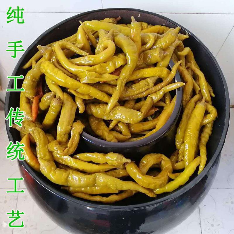 河南信阳罗山土特产传统工艺纯手工腌制盐辣椒酸辣椒下饭菜包邮脆