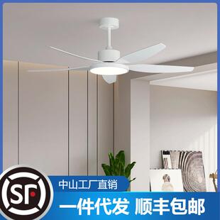 五叶风扇灯中山工厂风扇吸顶灯LED吊扇灯卧室吊灯吊扇家用电扇灯
